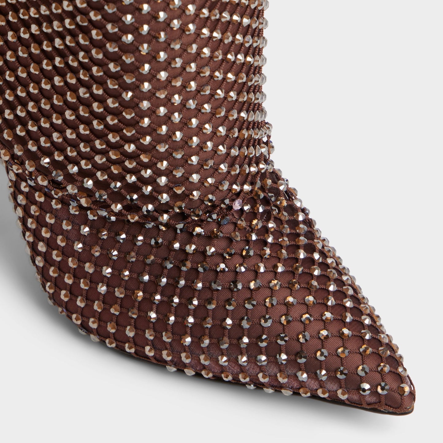Livydalia in Dark Brown - Knee-high boot, Stiletto heel - Dark brown