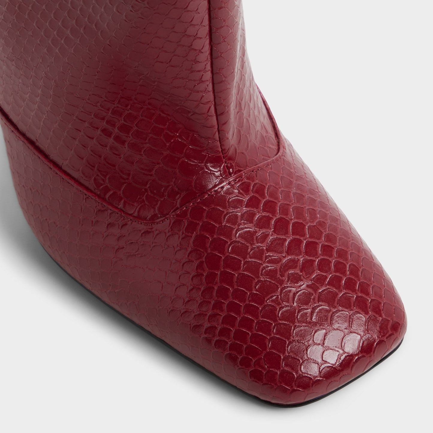 Aleena in Dark Red - Knee-high boot, Stiletto heel - Dark red