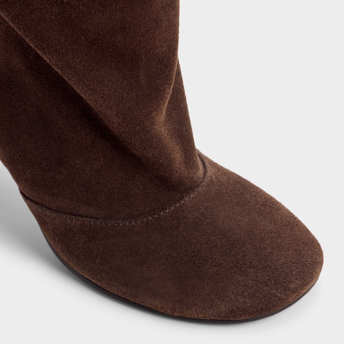 Frankey in Dark Brown - Knee-high boot, Stiletto heel - Dark Brown