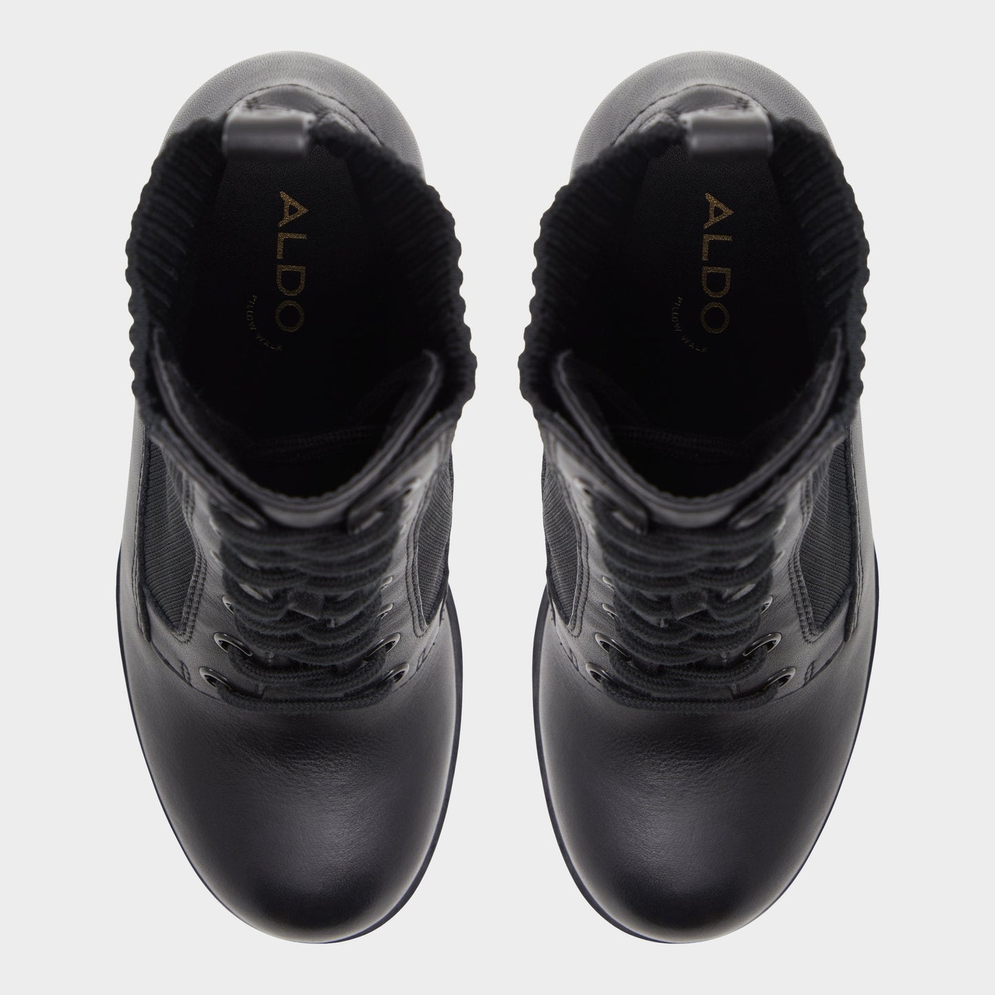 Rebellious Black Women's Combat boots - Combat ankle boot, Lug sole - Black