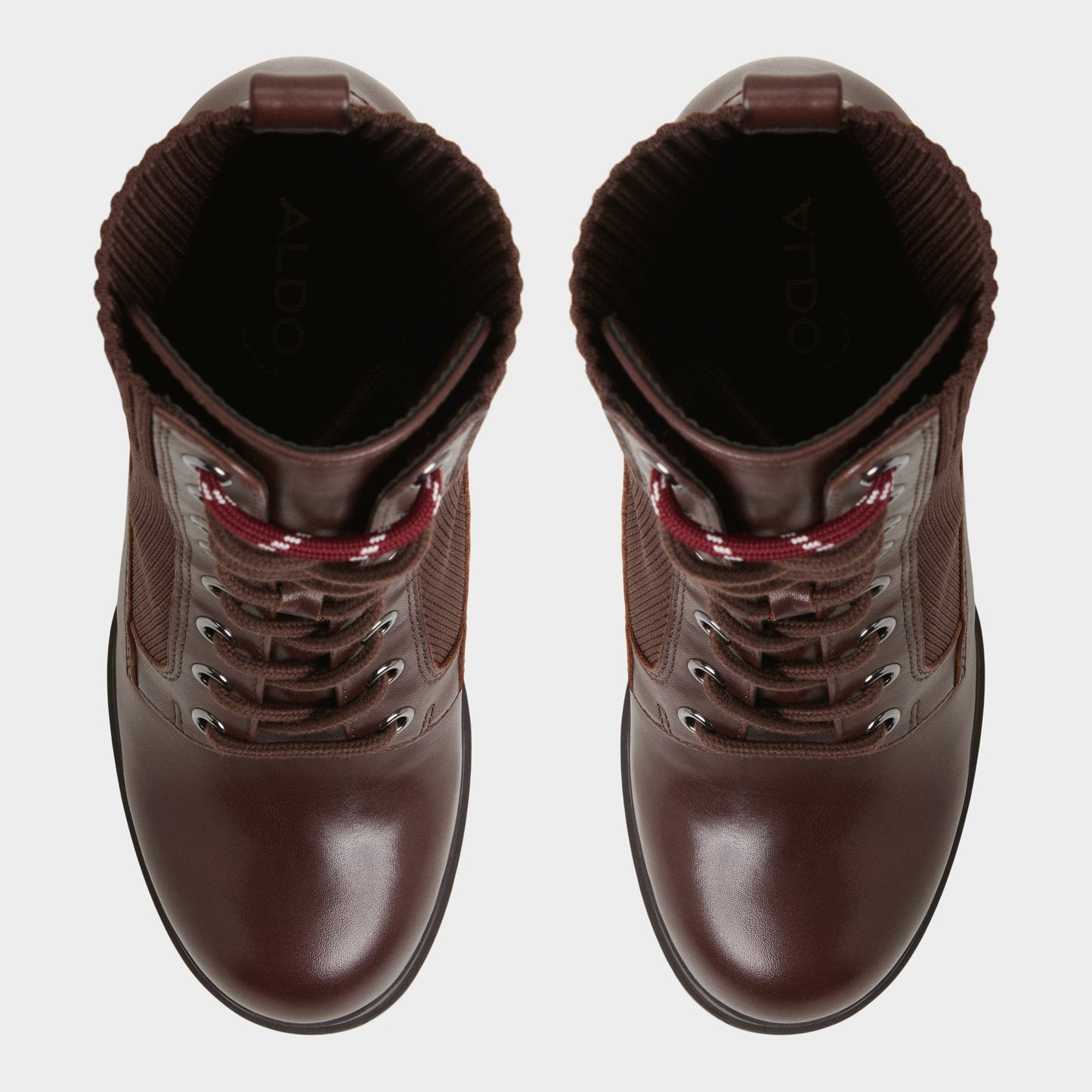 Rebellious in Other Brown - Combat ankle boot, Lug sole - Other brown