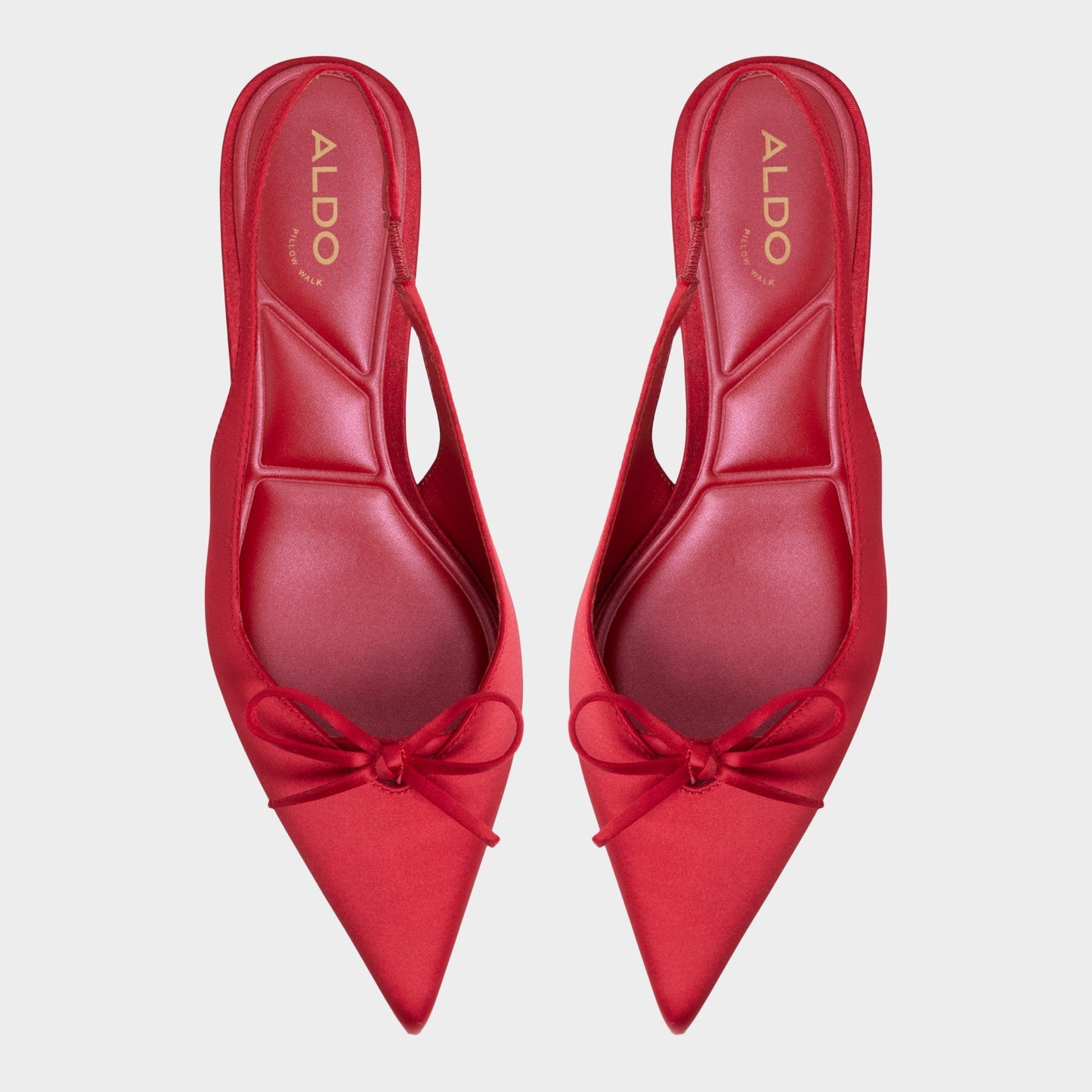 Azizza in Dark Red - Slingback heel, Kitten heel - Dark red