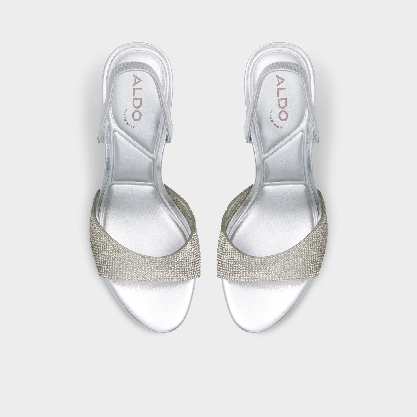 Aitana Silver Women's Heeled sandals - Slingback heeled sandal, Stiletto heel - Silver