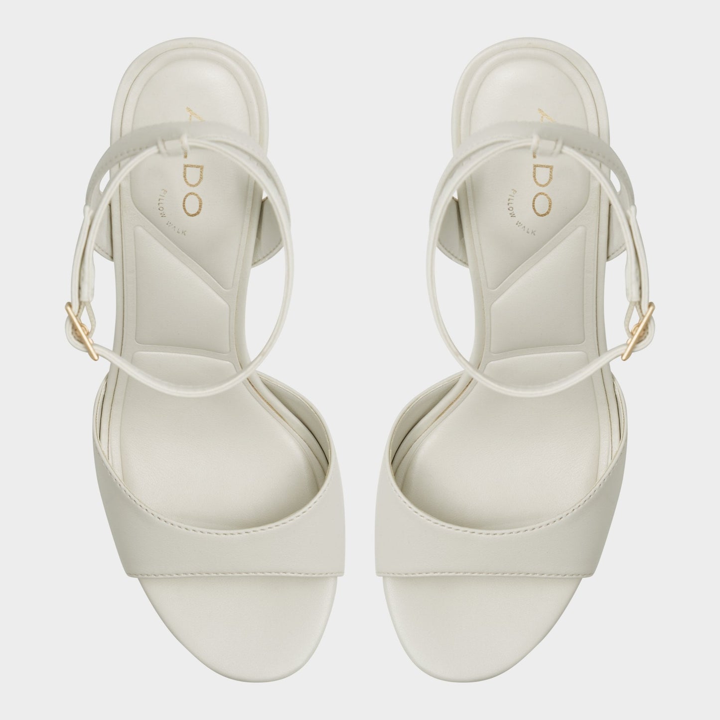 Valoria White Women's Platform sandals - Strappy heeled sandal - White
