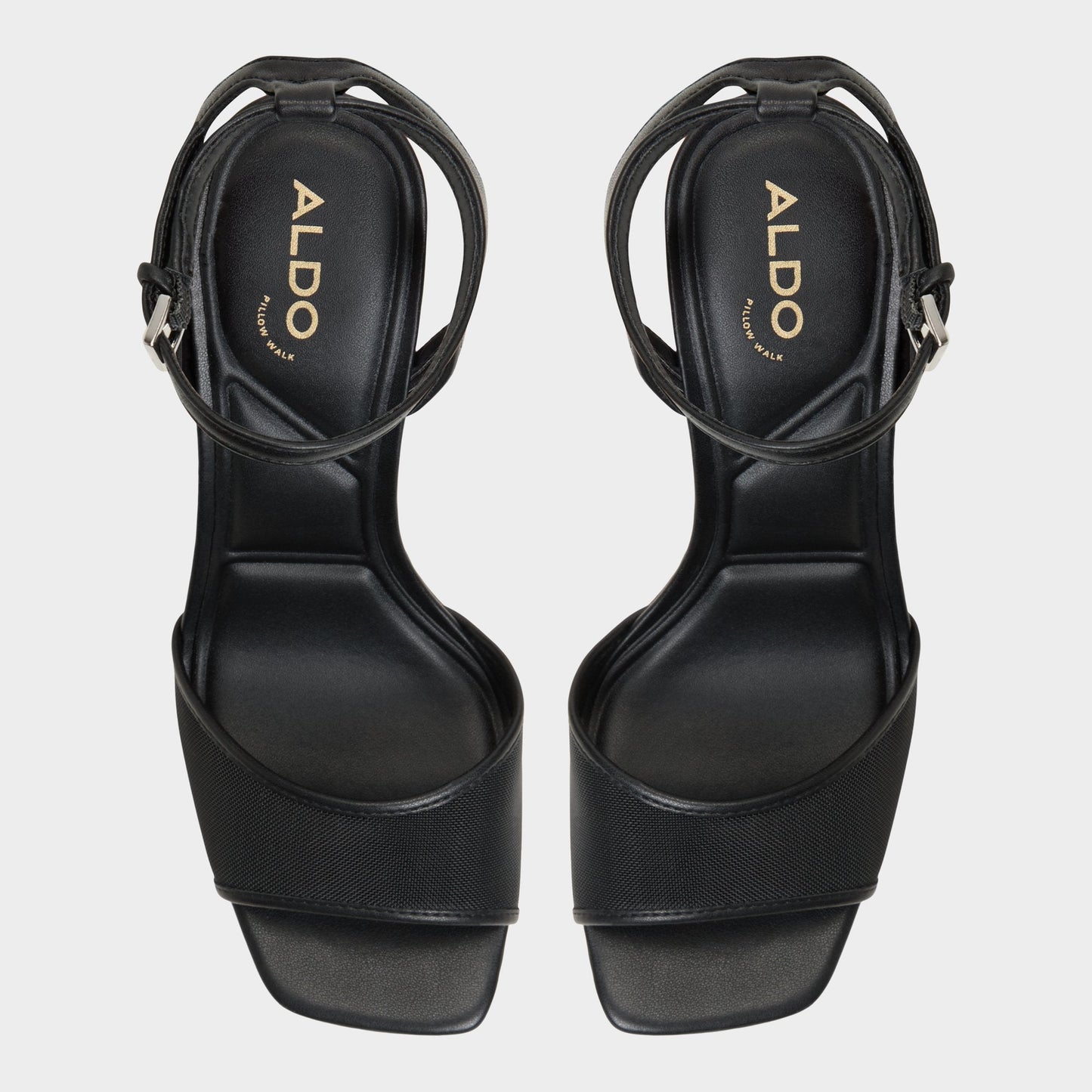 Chicglimmer Black Women's Platform sandals - Strappy heeled sandal, Block heel - Black