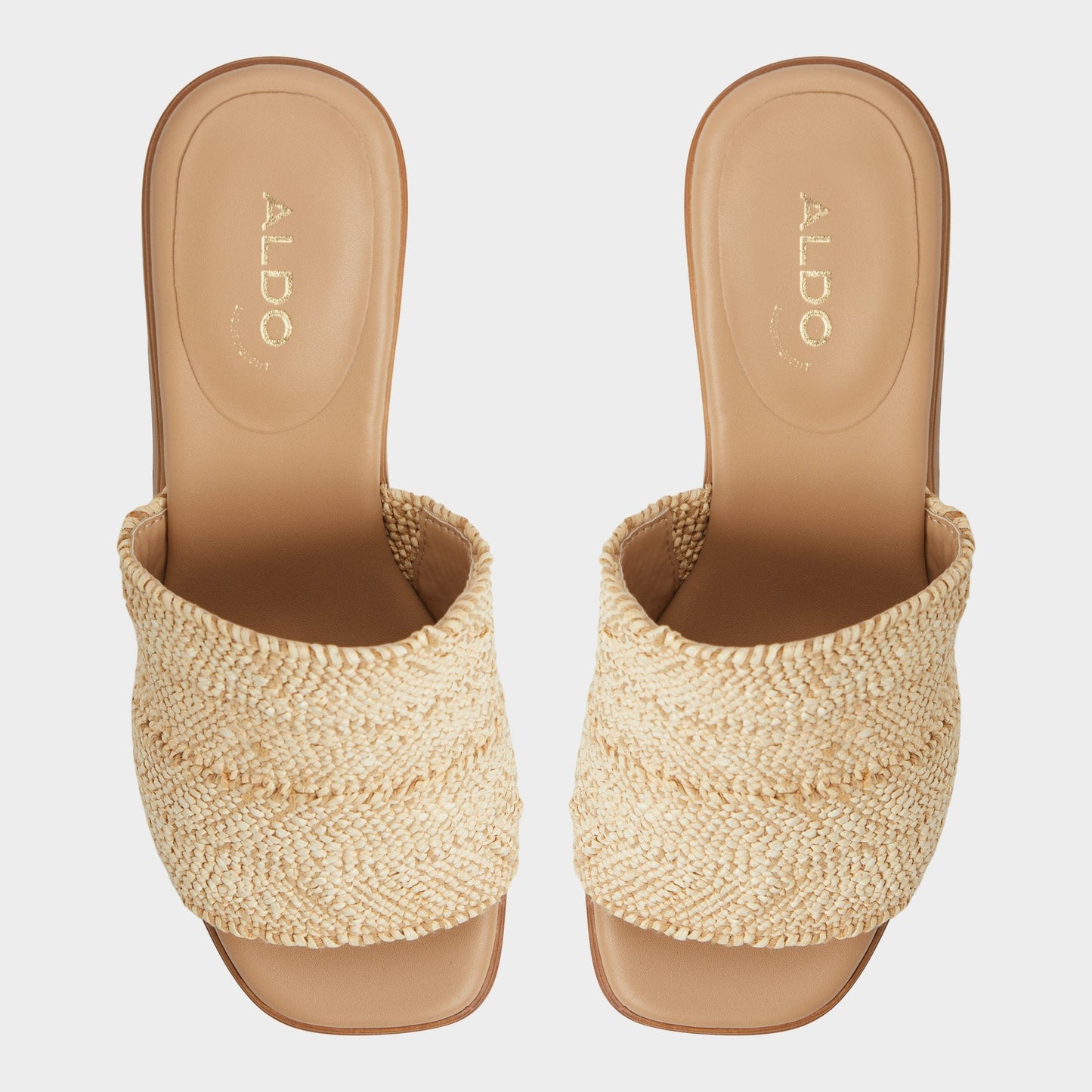 Maysee Natural Women's Platform sandals - Heeled mule, Platform - Natural