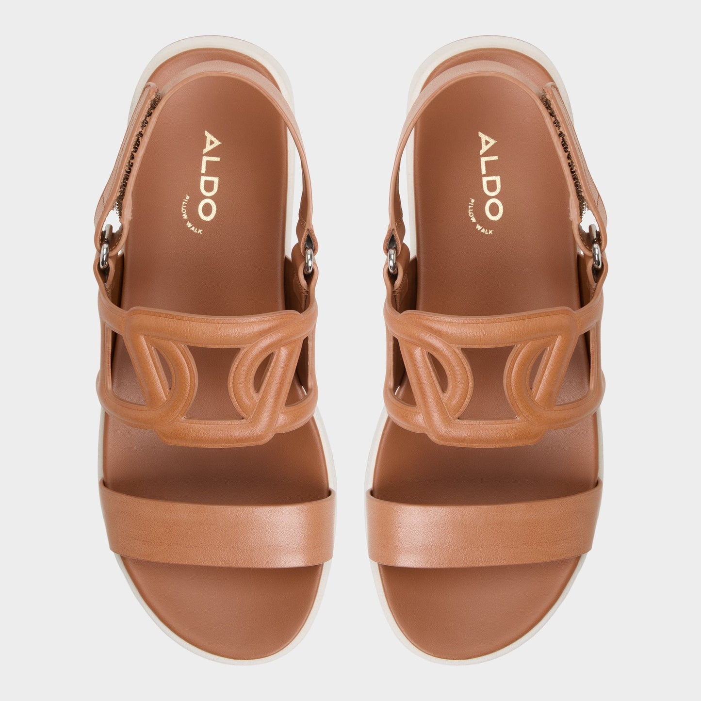 Onuvia Medium Brown Women's Footbed sandals - Footbed sandal, Flatform - Medium Brown