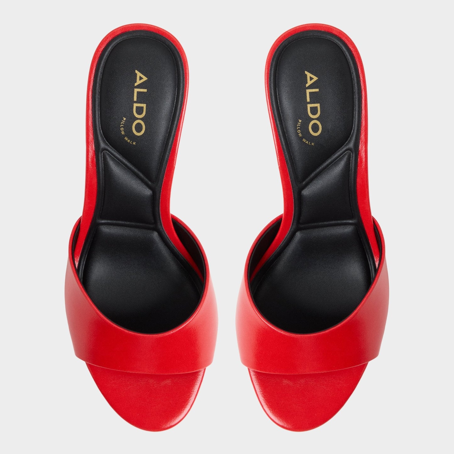 Annaberaen in Bright Red - Heeled mule, Stiletto heel - Bright red