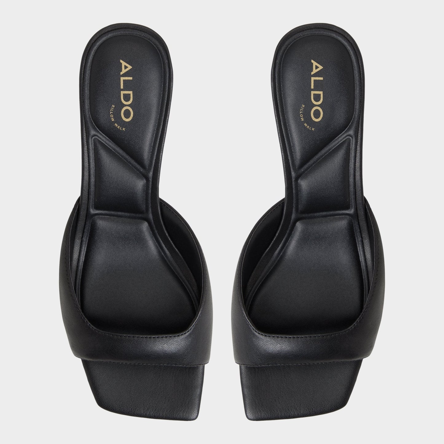 Aneky in Black - Heeled mule, Block heel - Black