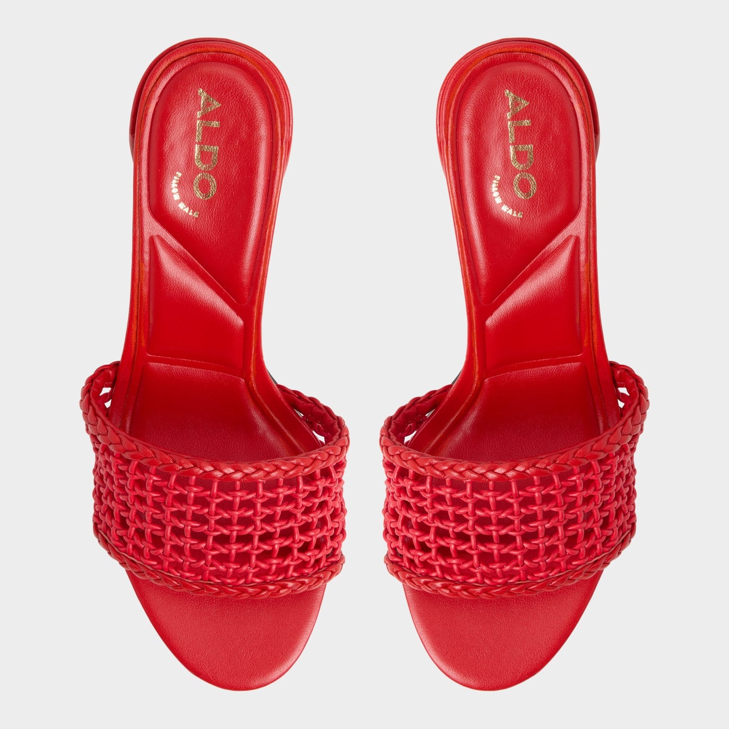 Beachdate Bright Red Women's Block heels - Heeled mule, Block heel - Bright Red