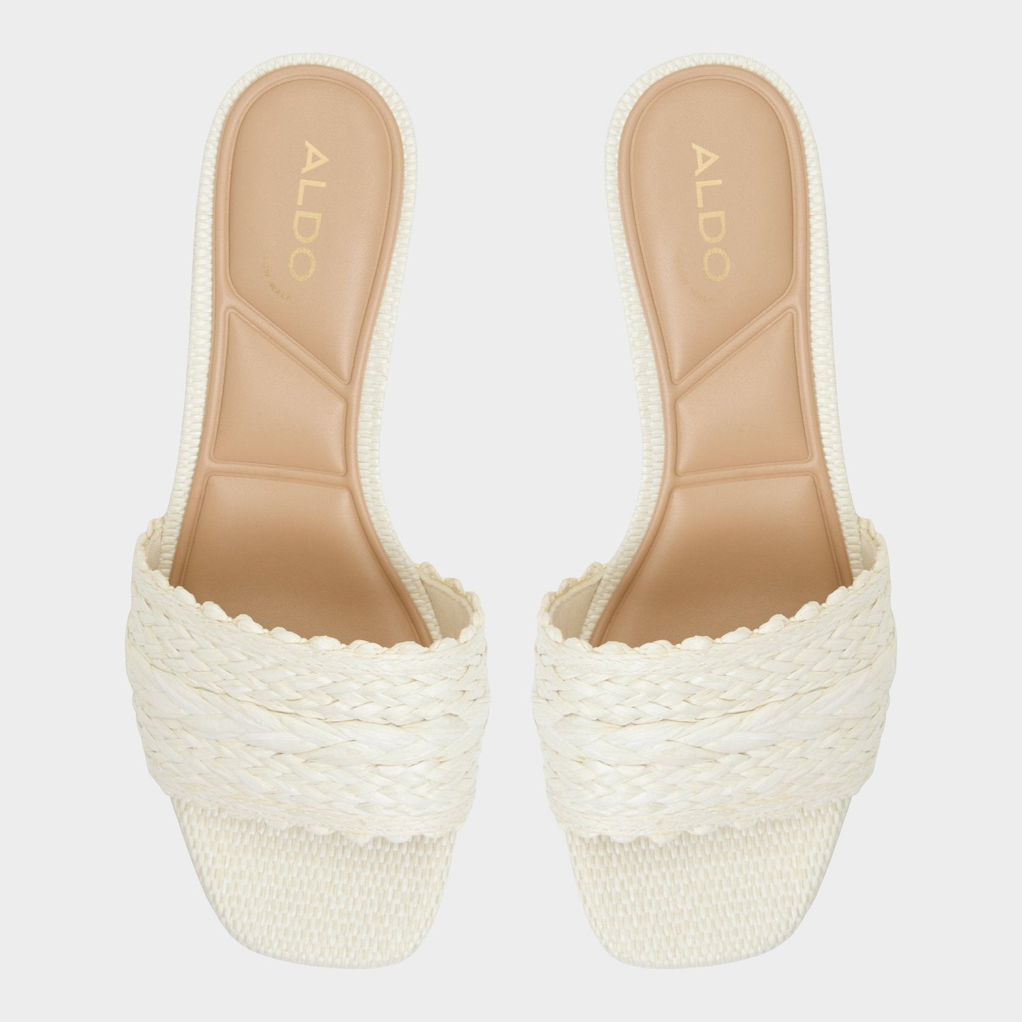 Claudina White/Bone Women's Block heels - Heeled mule, Block heel - White/bone