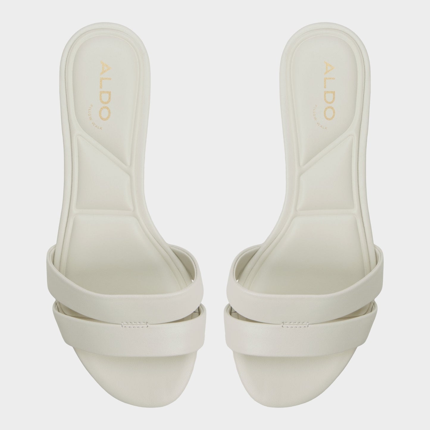 Scarletta White/Bone Women's Mule slides - Heeled mule, Kitten heel - White/Bone