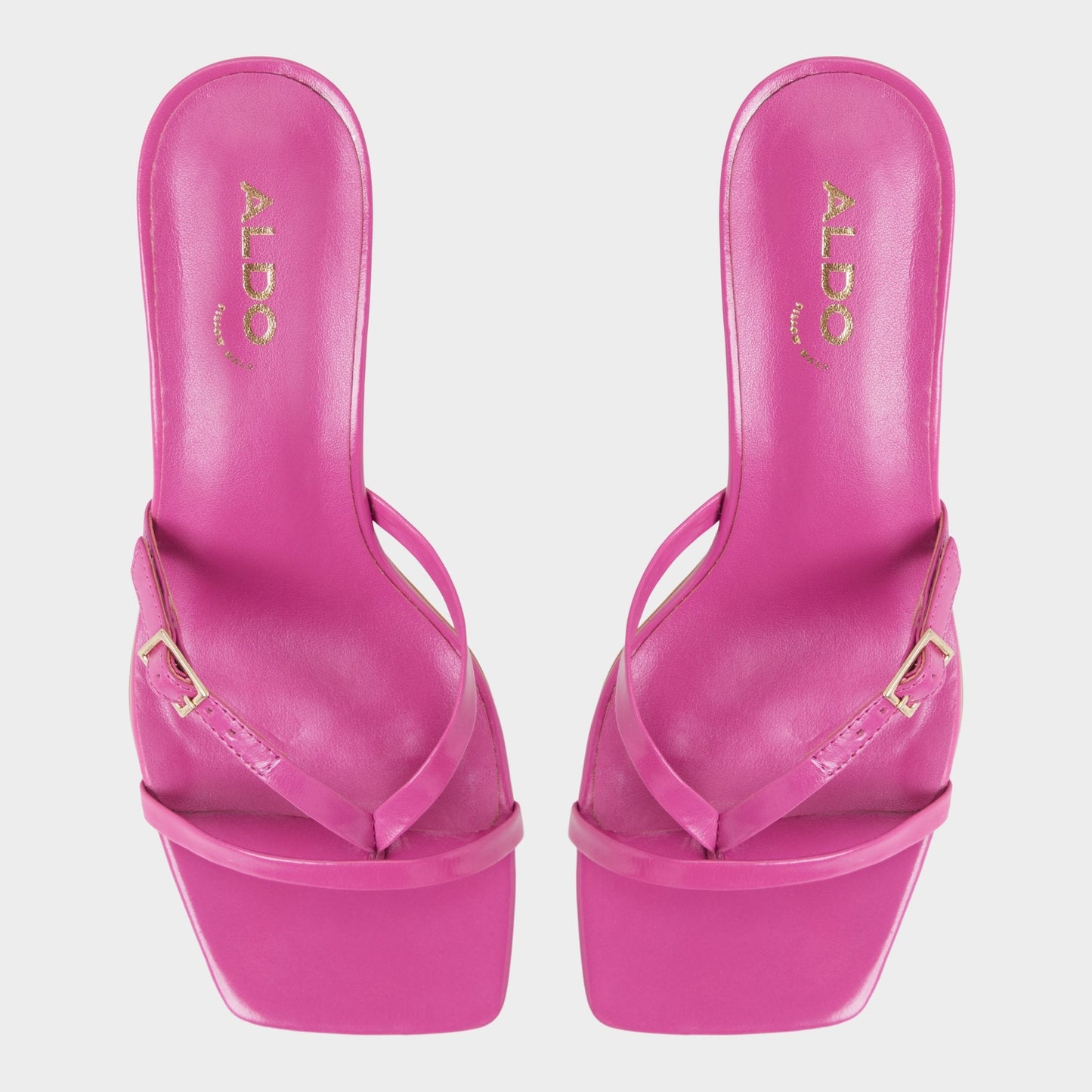Gannever - Heeled flip flop, Kitten heel - Dark pink