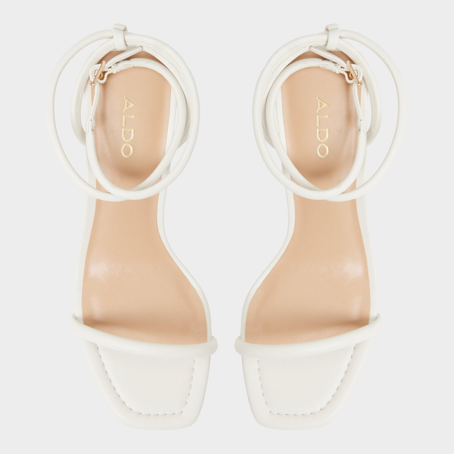 Demmi White Women's Strappy sandals - , Kitten heel - White