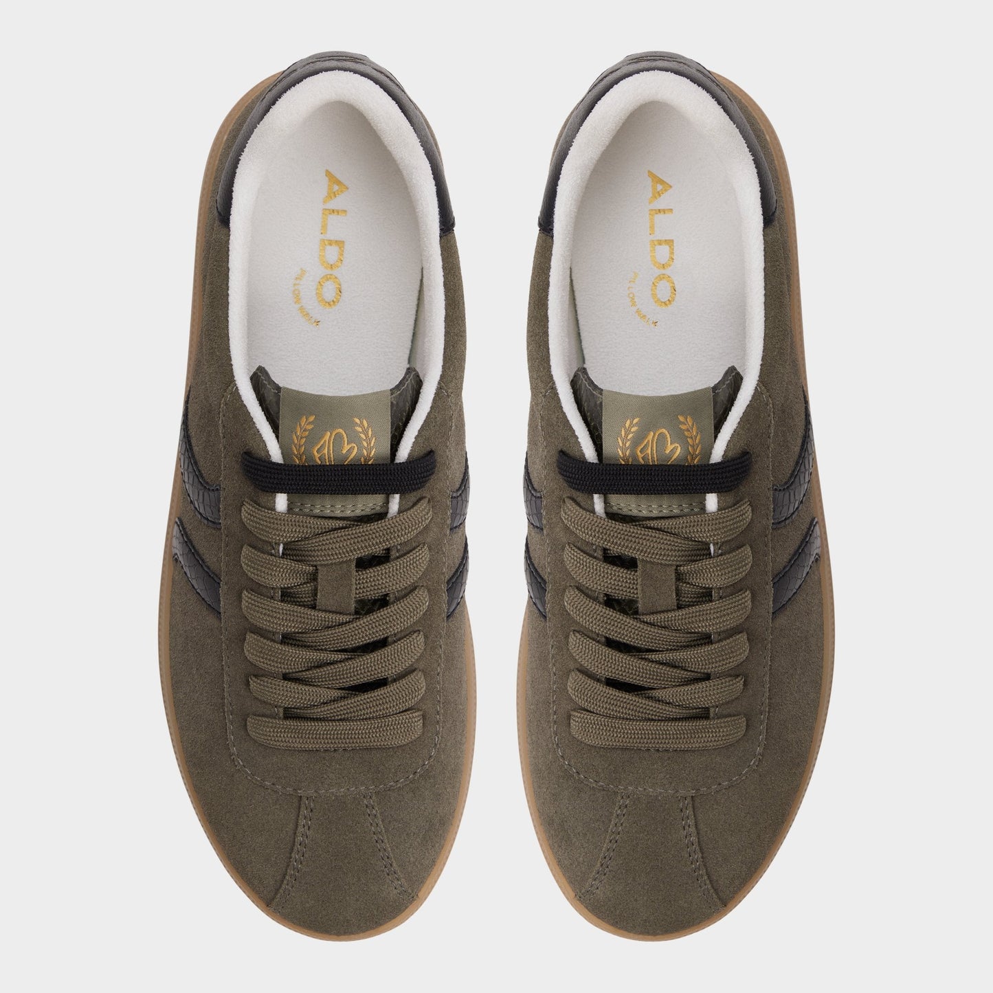 Chicsneaker in Olive - Low top sneaker, Cup sole - Olive