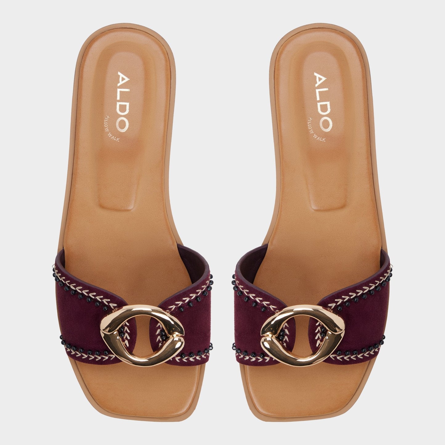 Biggin in Bordo - Slide sandal - Bordo
