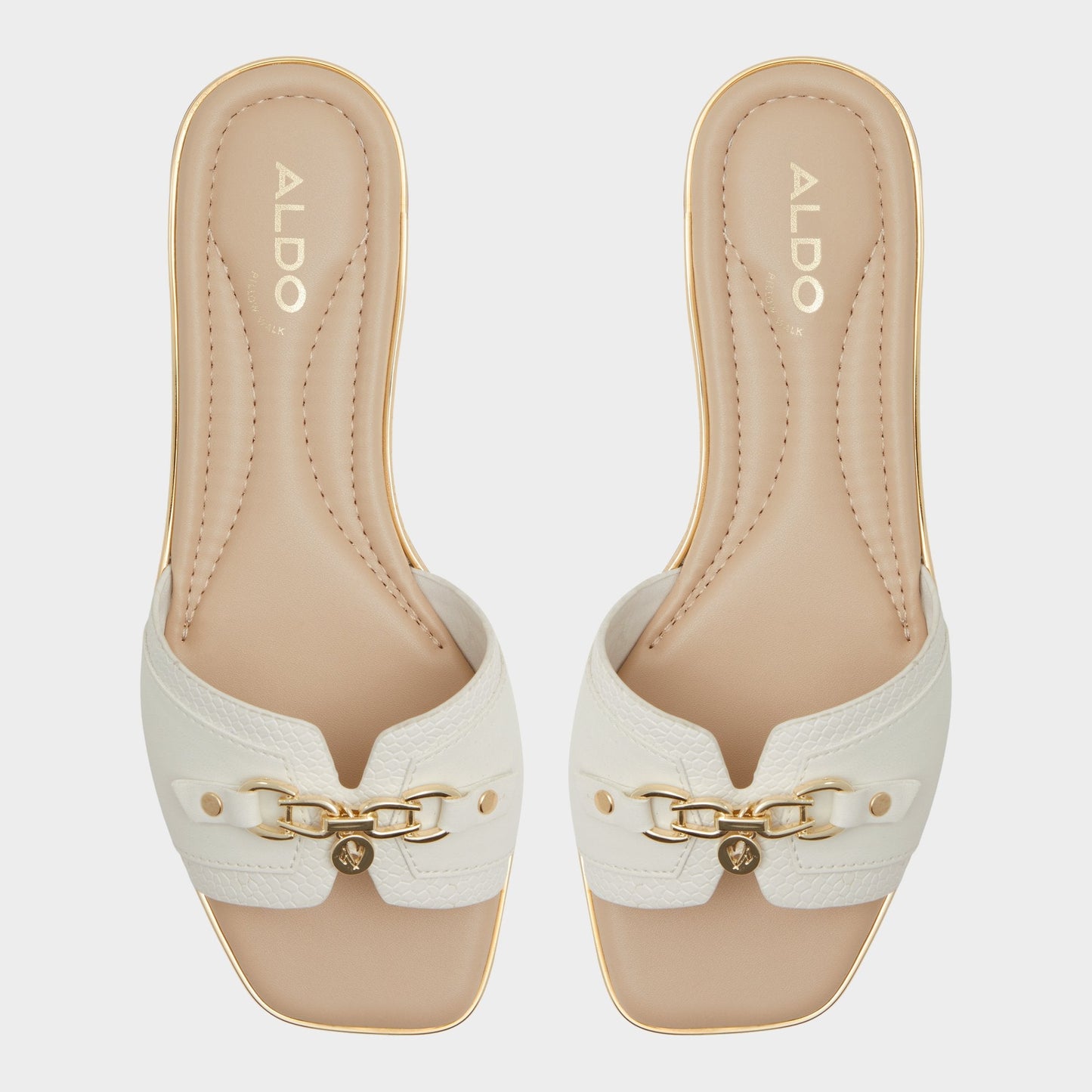 Alamassi Open White Women's Flats - Slide sandal - Open white