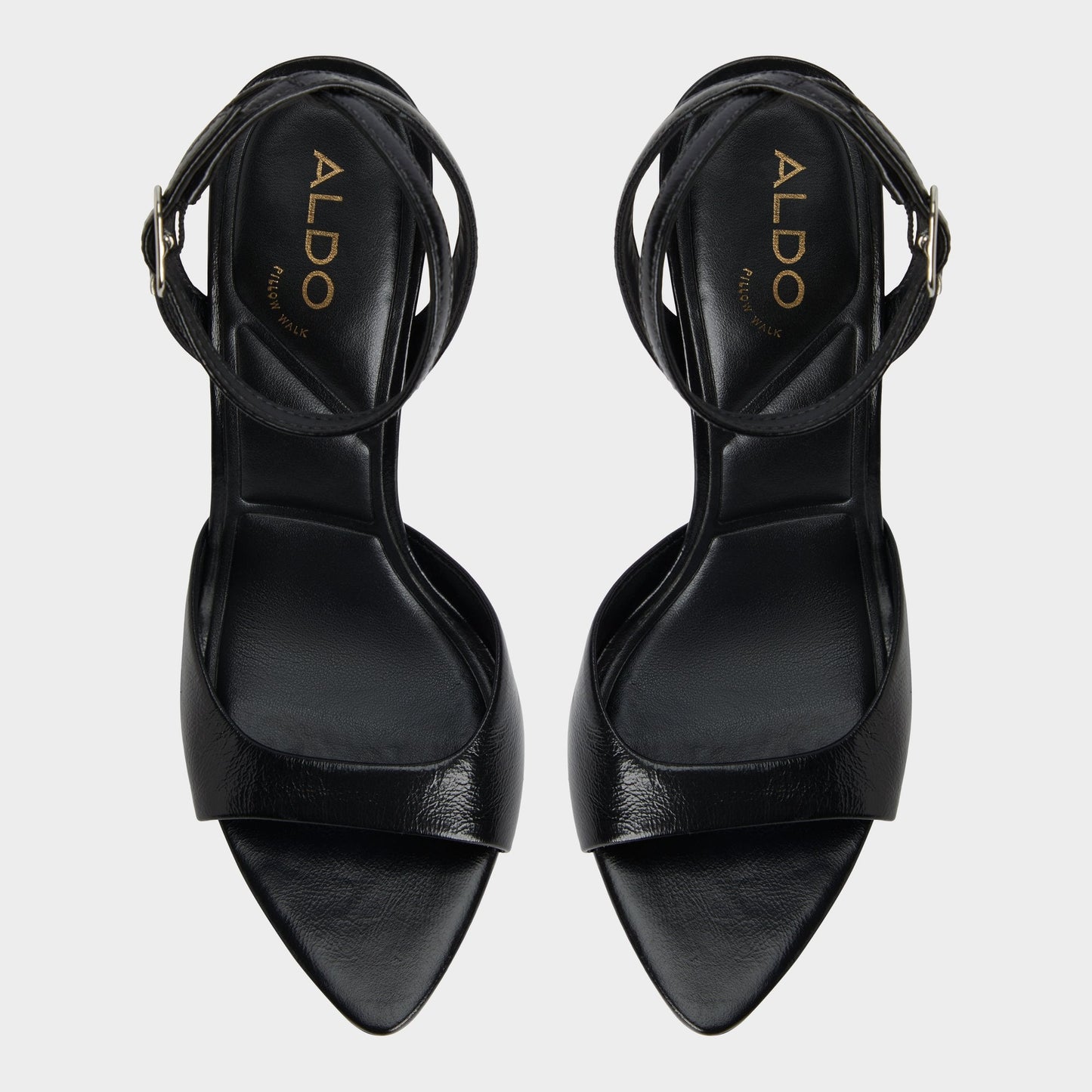 Forevermore Black Women's Strappy sandals - Strappy heeled sandal, Stiletto heel - Black