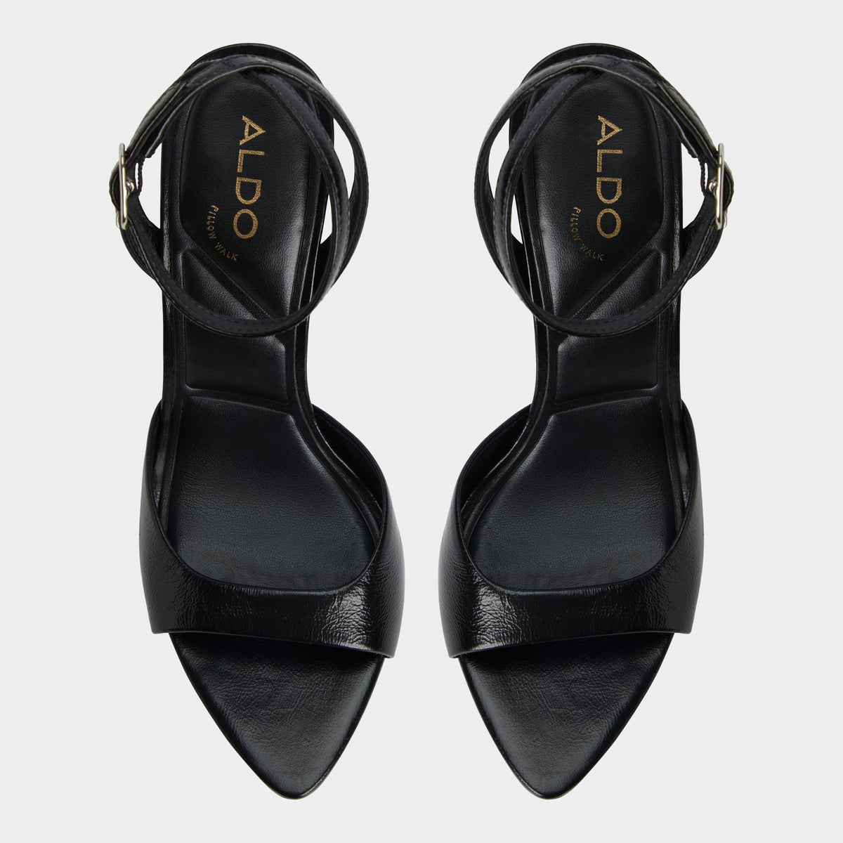 Forevermore Black Women's Strappy sandals - Strappy heeled sandal, Stiletto heel - Black