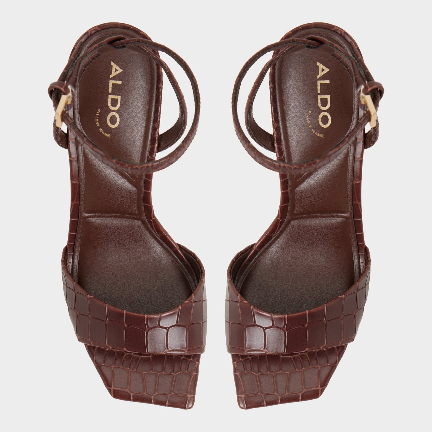 Harmonious in Dark Brown - Strappy heeled sandal - Dark Brown