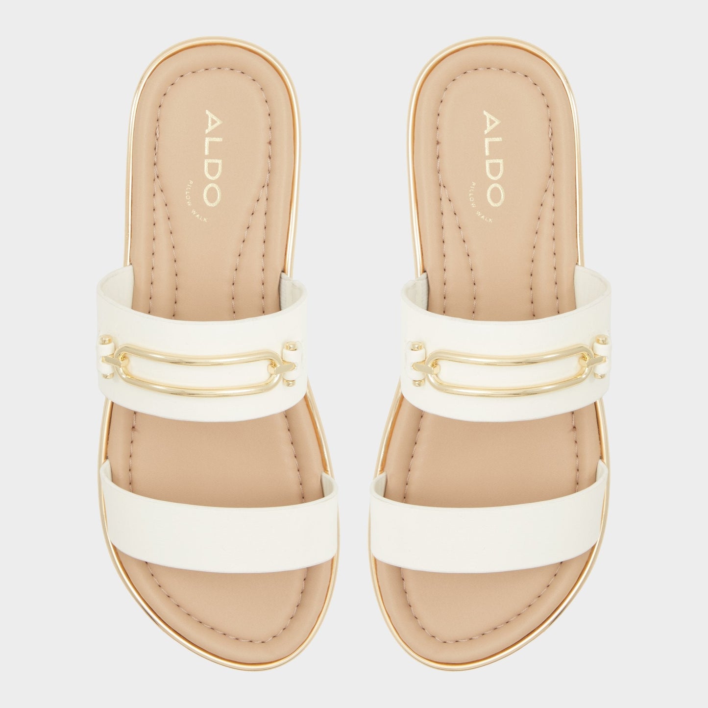 Lagoon White Women's Strappy sandals - Slide sandal, Footbed sandal - White