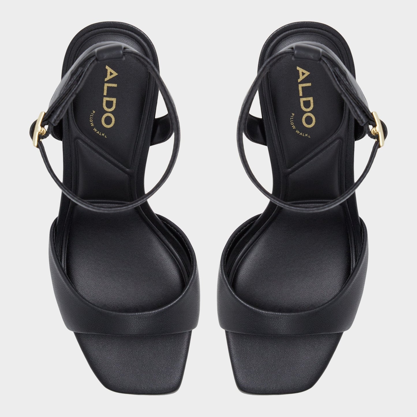 Sake Black Women's Strappy sandals - Strappy heeled sandal - Black
