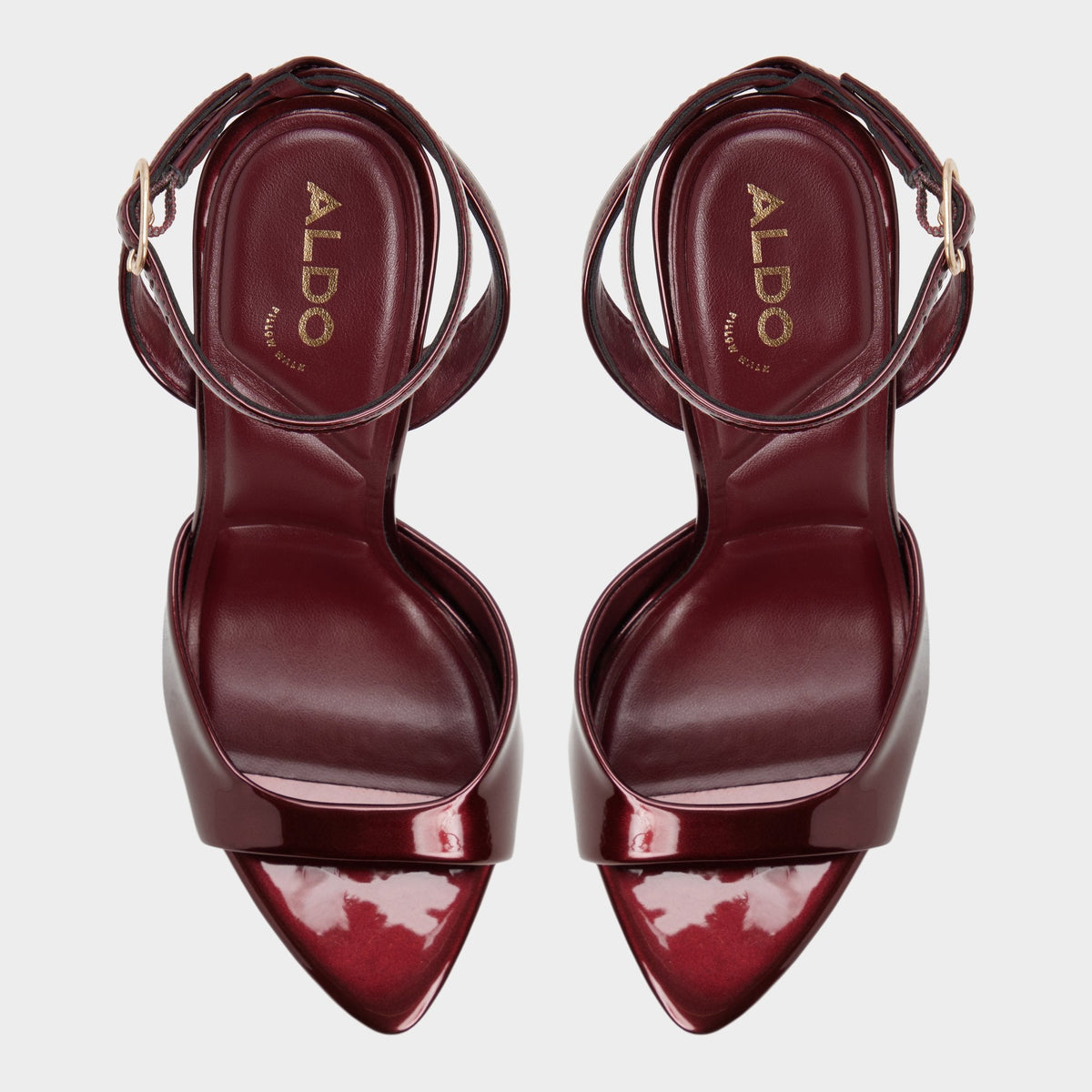 Forevermore in Medium Red - Strappy heeled sandal, Stiletto heel - Medium red