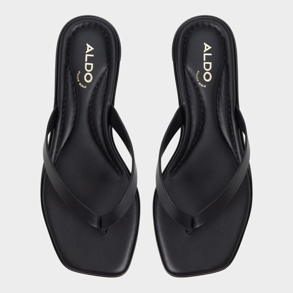 Theao Black Women's Flats - Flip flop - Black