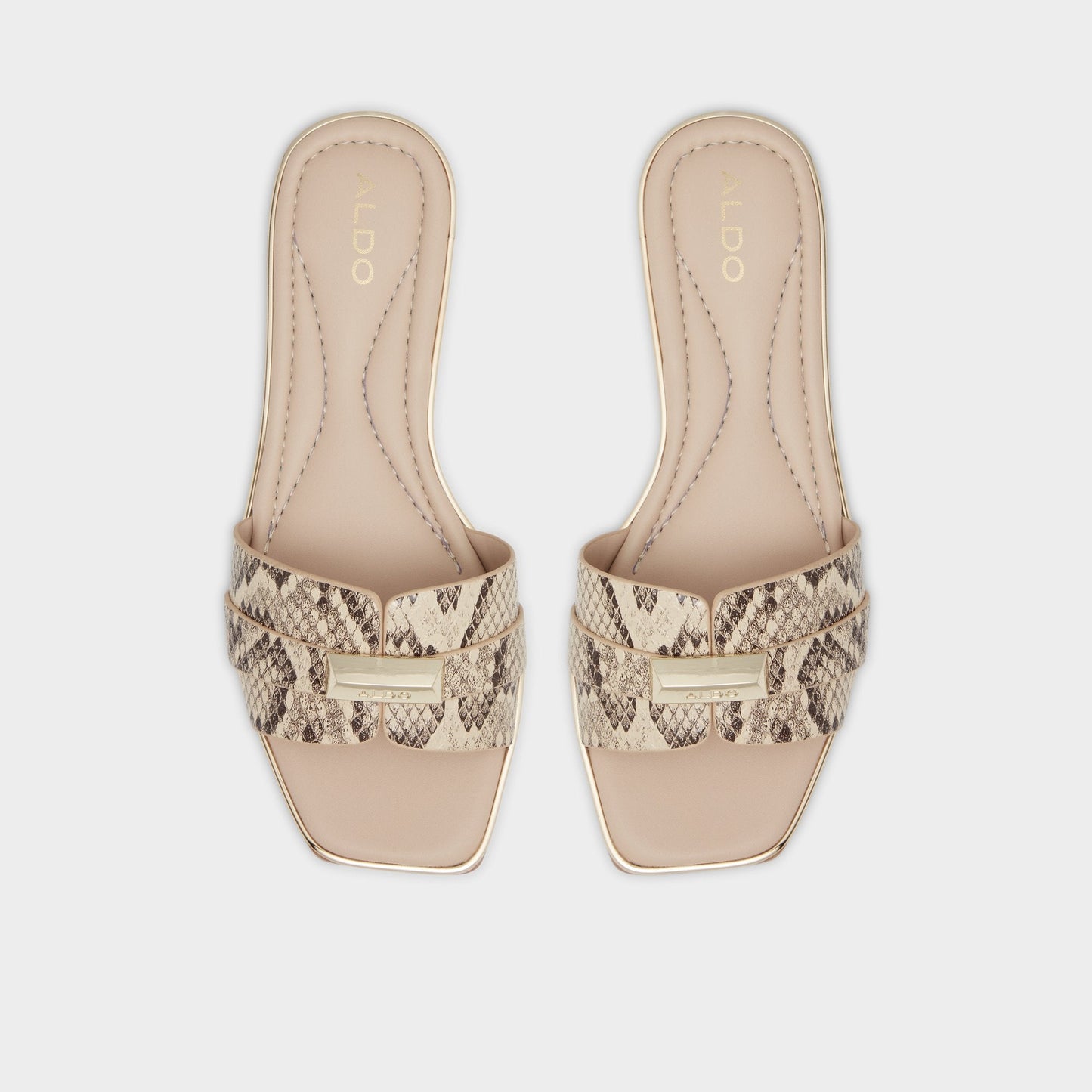 Darine Natural Women's Flats - Slide sandal - Natural