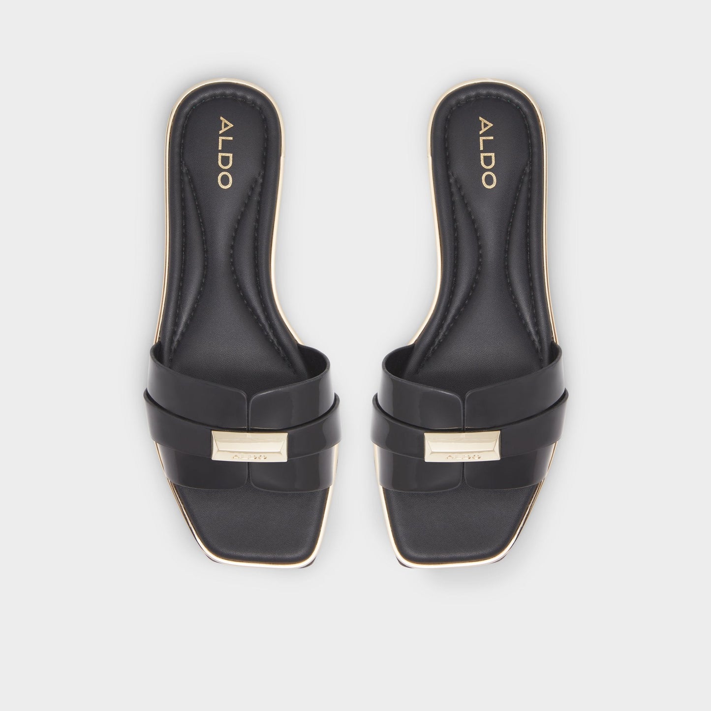 Darine Black Women's Flats - Slide sandal - Black