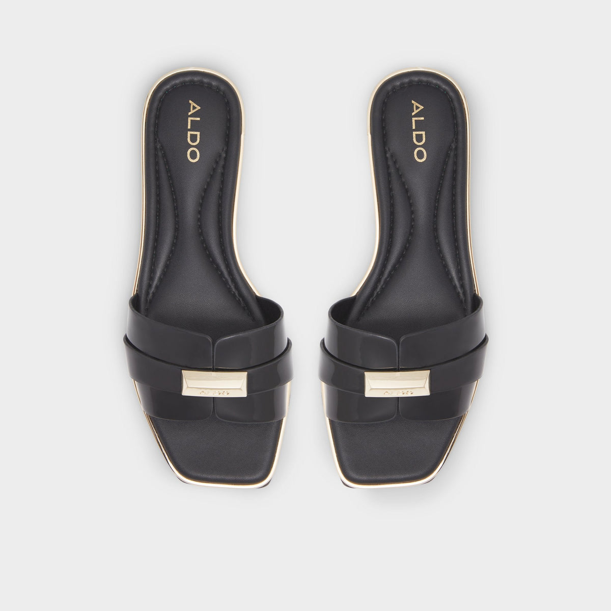 Darine Black Women's Flats - Slide sandal - Black