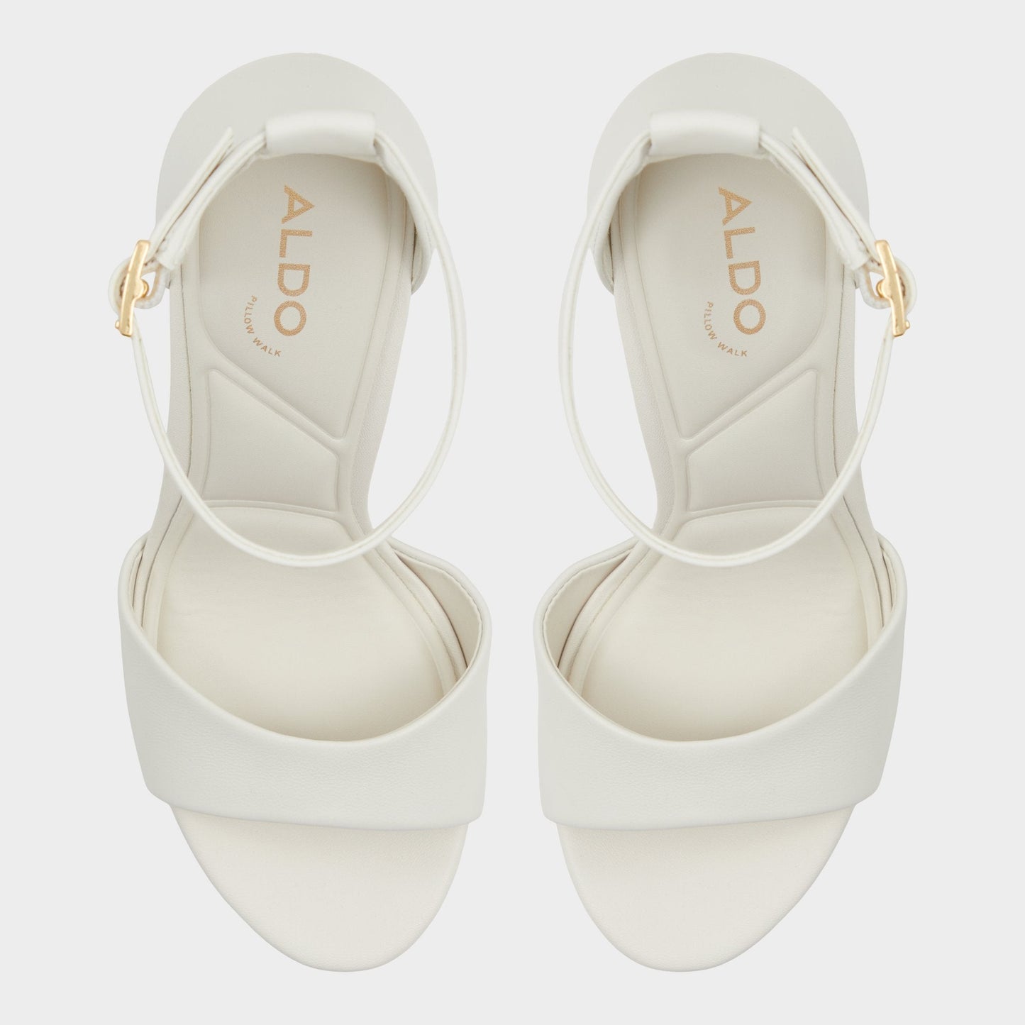 Enaegyn2.0 White/Bone Women's Platform Shoes - Strappy heeled sandal, Block heel - White/bone