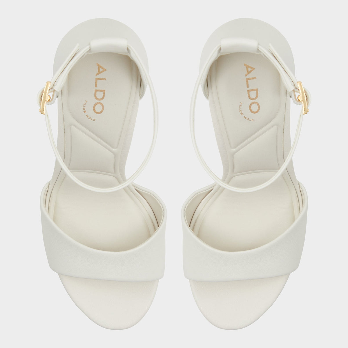Enaegyn2.0 White/Bone Women's Platform Shoes - Strappy heeled sandal, Block heel - White/bone