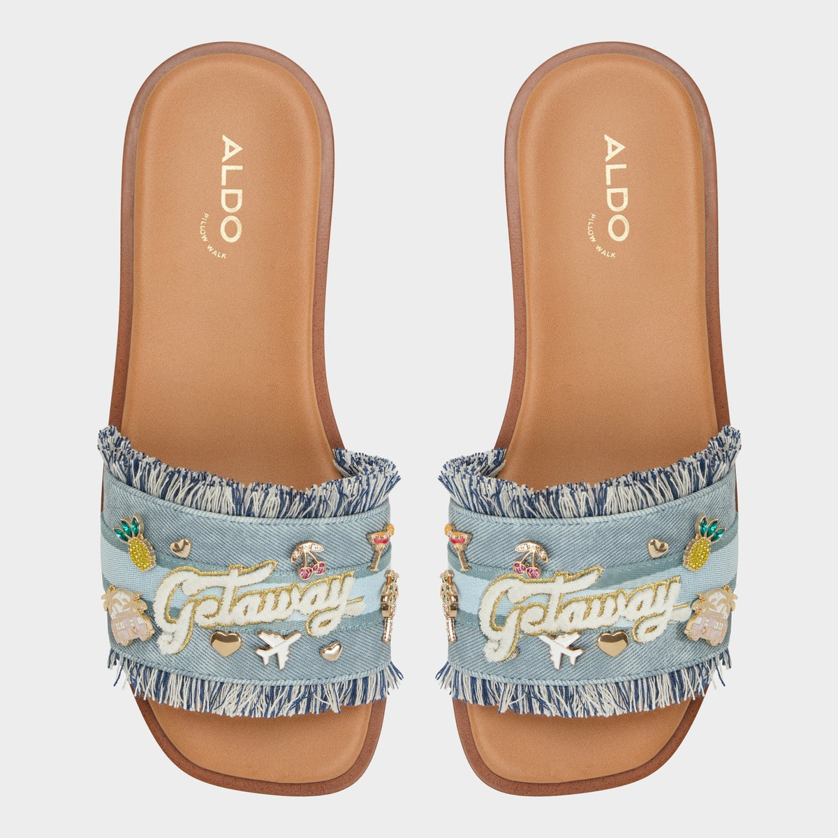 Beachside Denim Women's Flats - Slide sandal - Denim