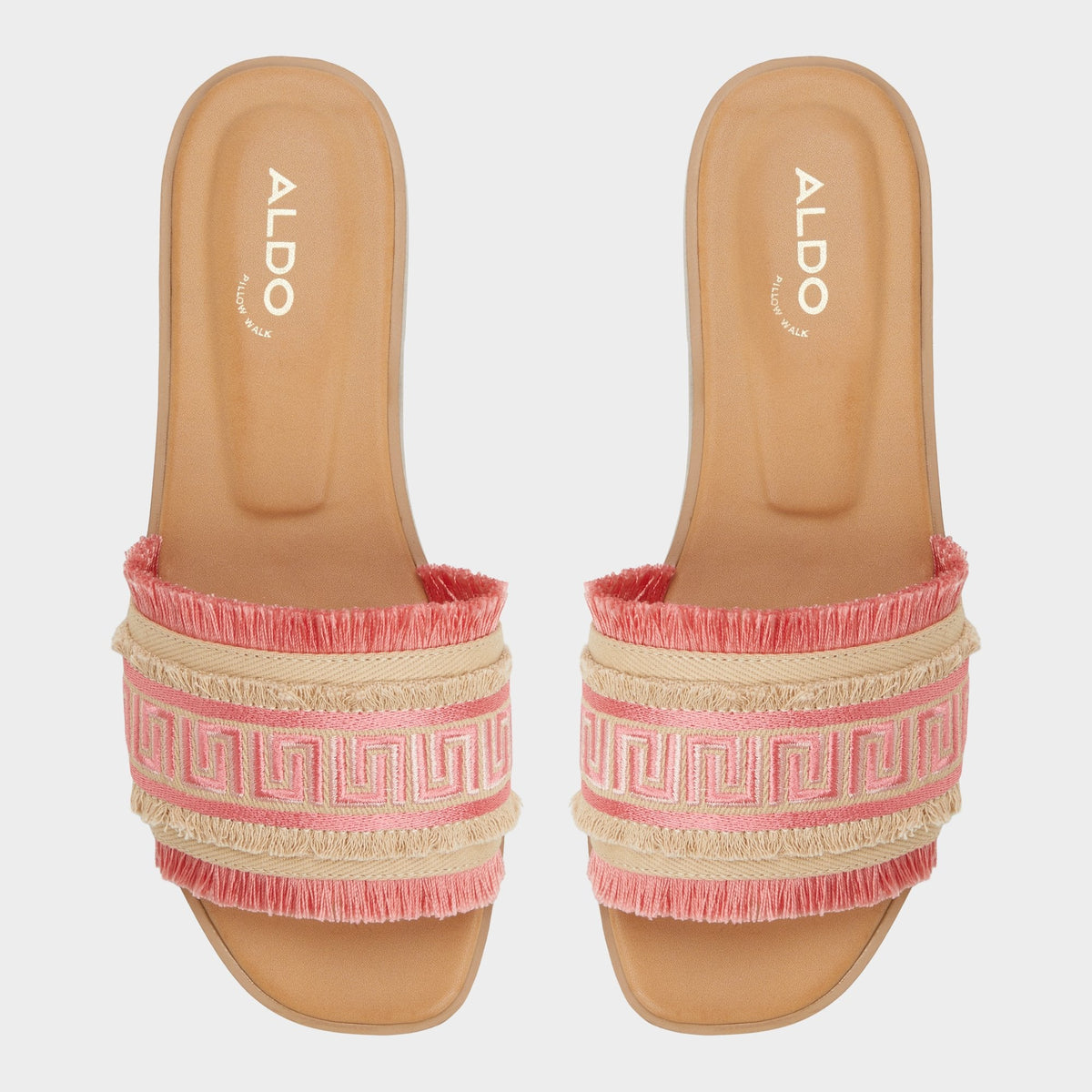 Nalani Coral Women's Flats - Slide sandal - Coral