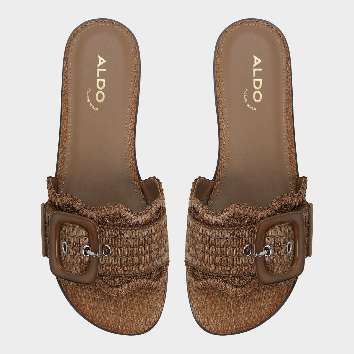 Wavysally in Light Brown - Slide sandal - Light brown