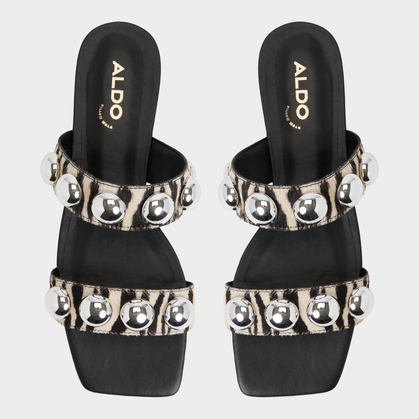 Katalena in White Black - Slide sandal - White/Black