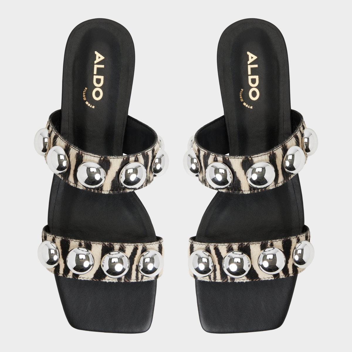 Katalena in White Black - Slide sandal - White/Black