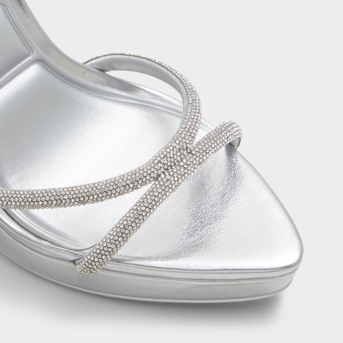 Izabella in Silver 13621003 - Strappy heeled sandal, Platform - Silver