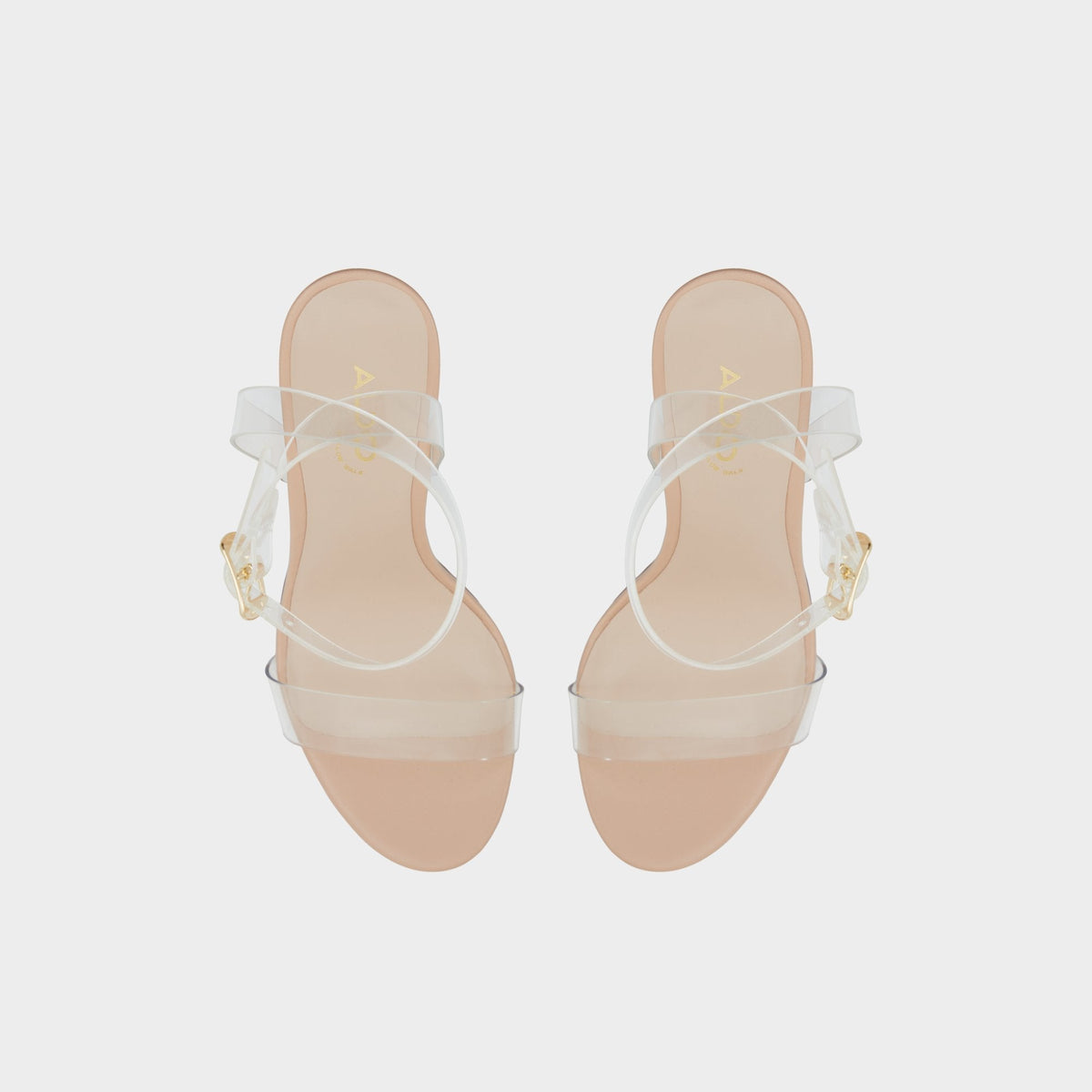 Aniwien Bone Women's Strappy sandals - Strappy heeled sandal, Block heel - Bone