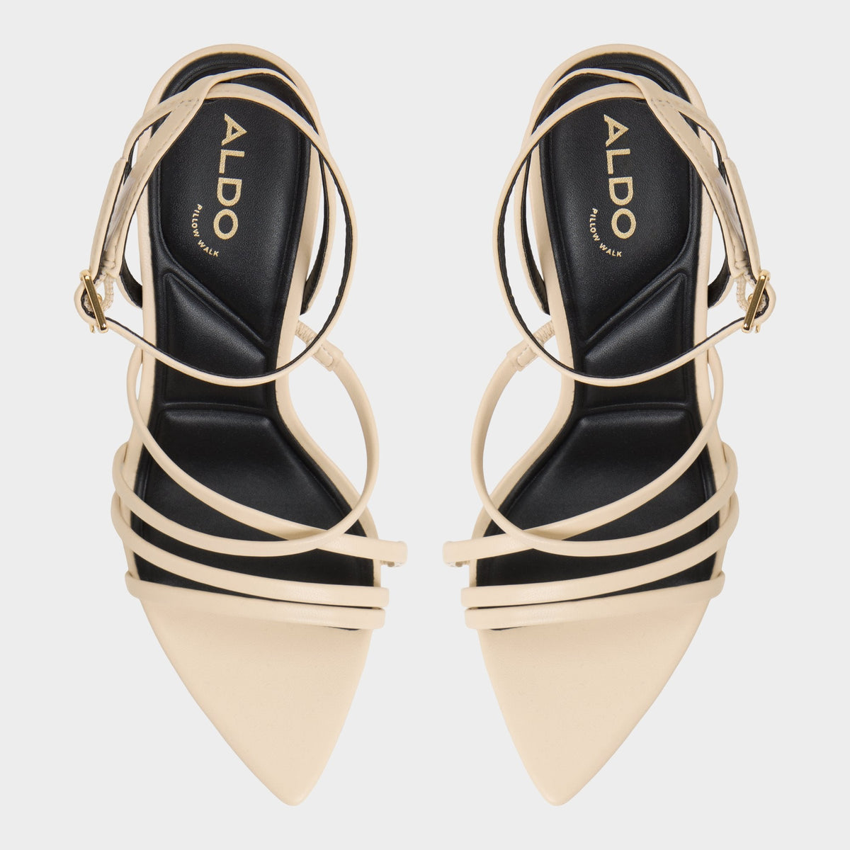 Solania Light Beige Women's Strappy sandals - Heeled sandal, Stiletto heel - Light Beige