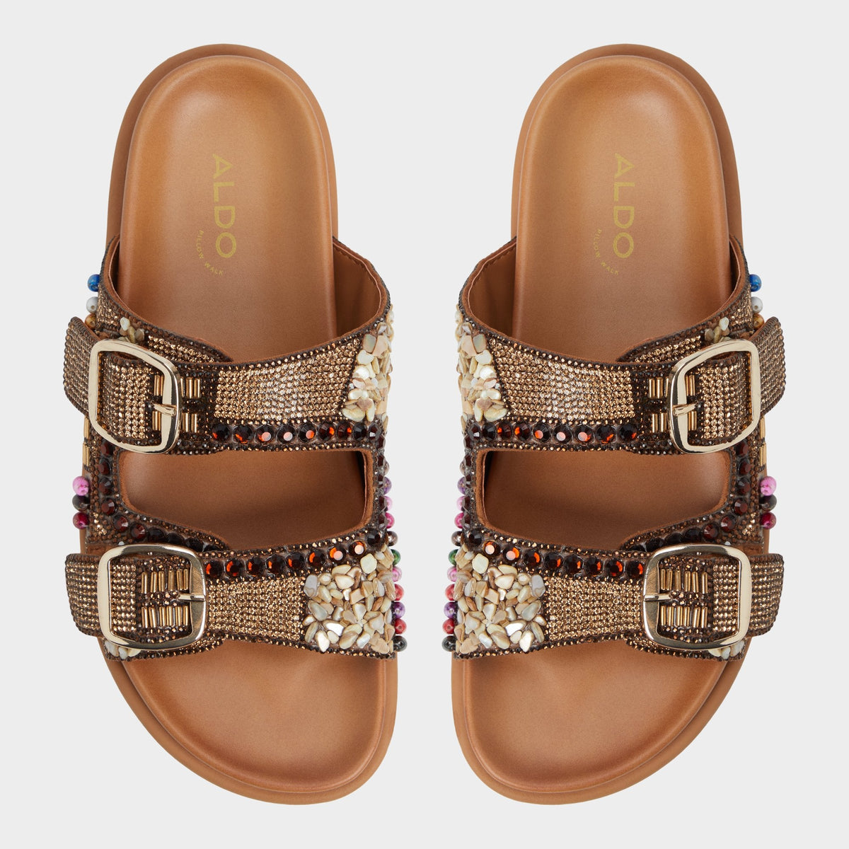 Bohochic Open Brown Women's Footbed sandals - Footbed sandal - Open Brown