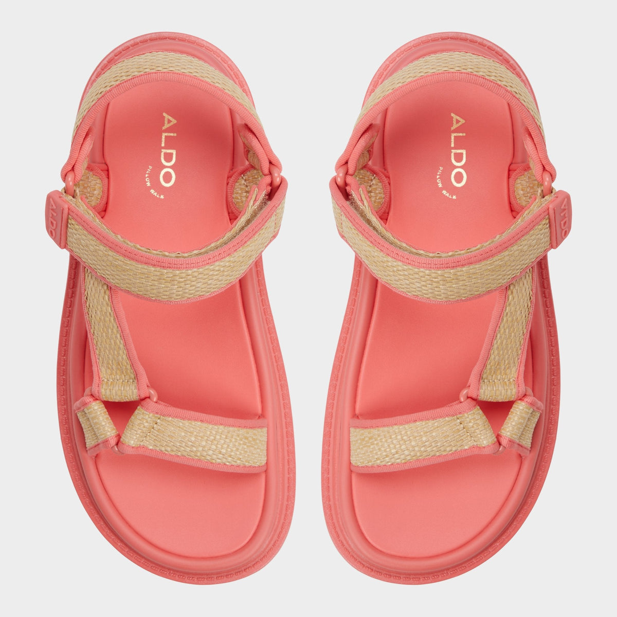 Oceana Coral Women's Footbed sandals - Footbed sandal - Coral