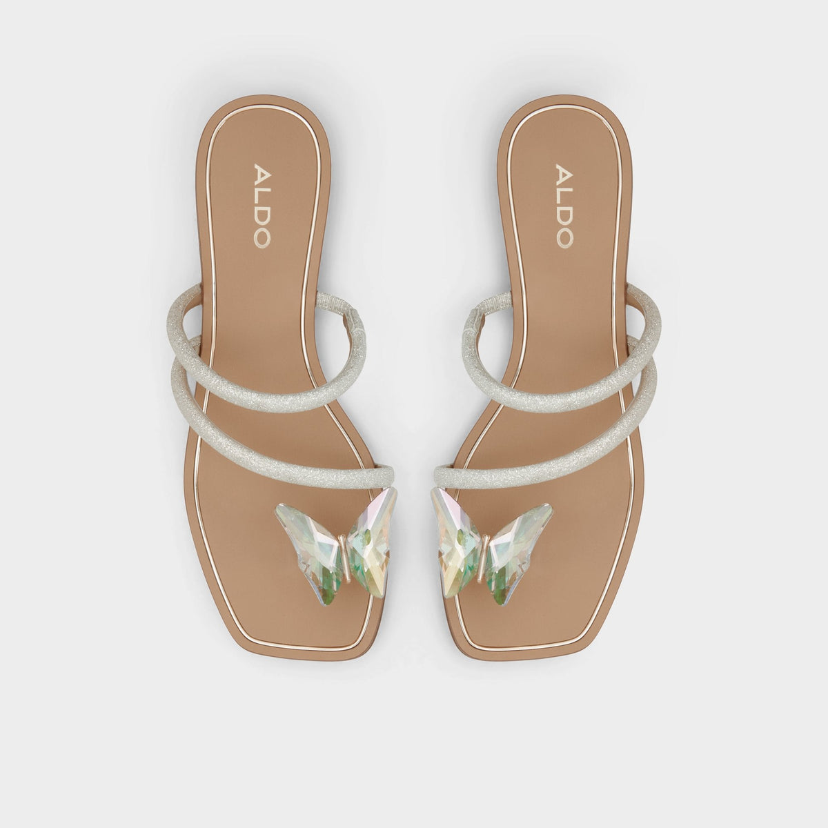 Garberia Silver Women's Flats - Flip flop - Silver