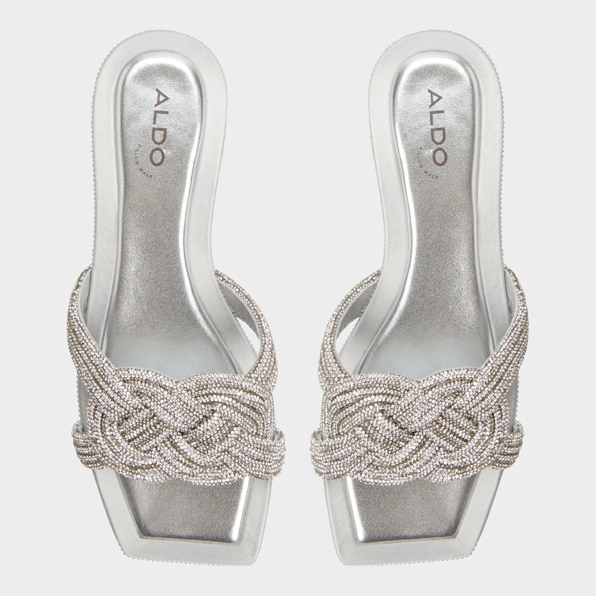 Karlina Silver Women's Iridescent metallics - Slide sandal - Silver