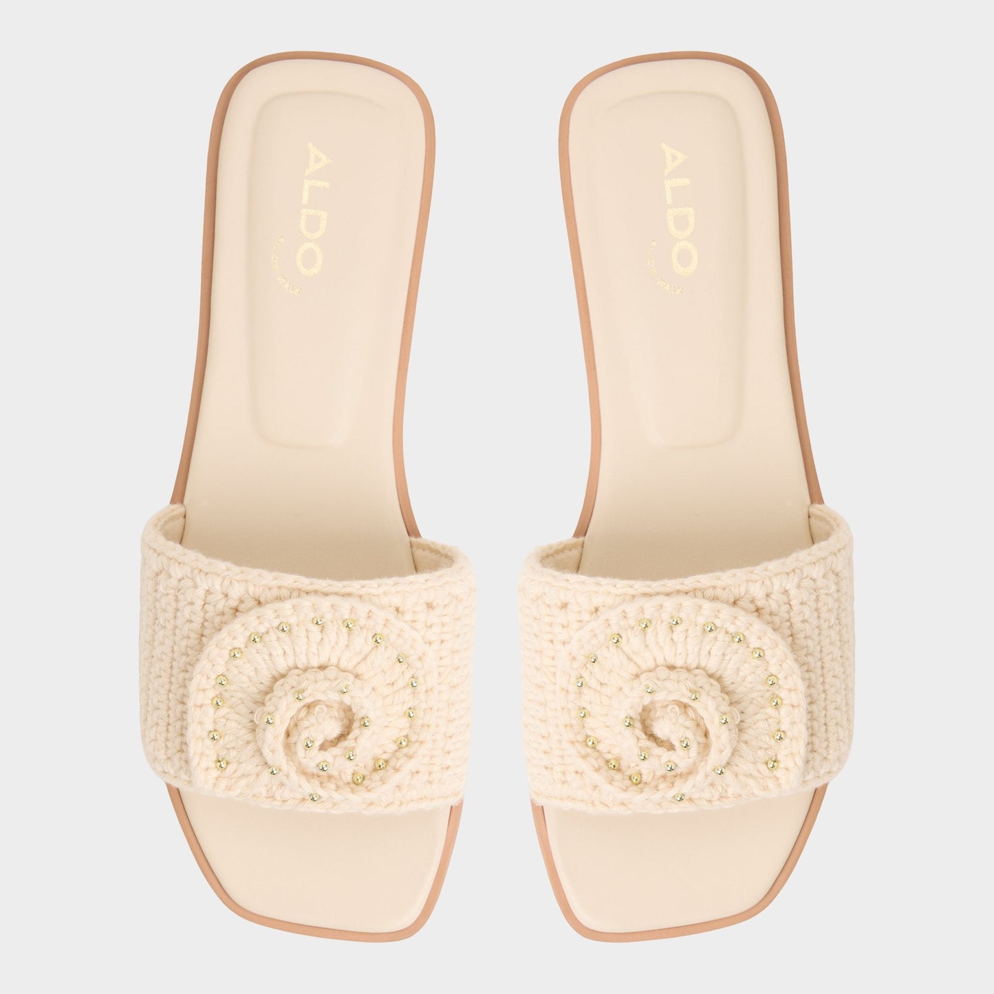 Sabbia Light Beige Women's Flats - Slide sandal - Light beige