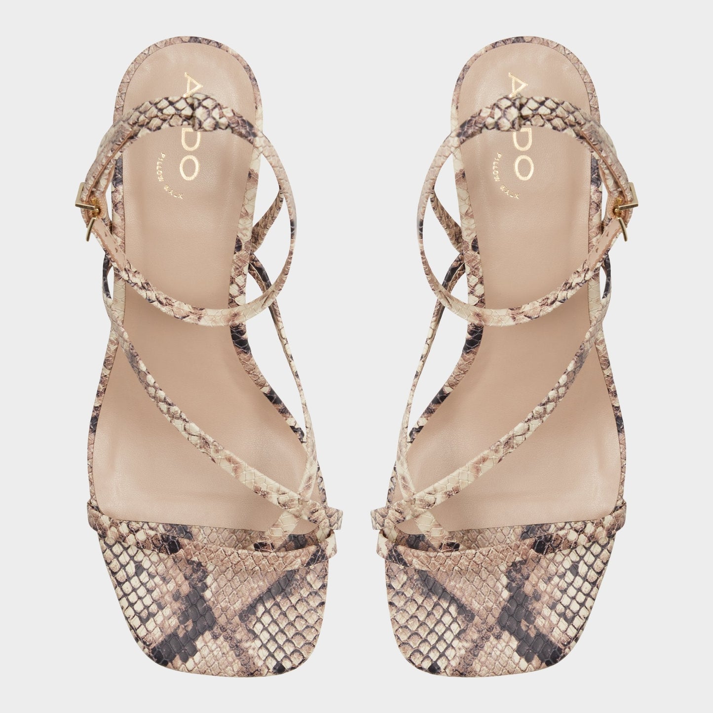 Adrauder in Brown Overflow 13801090 - Strappy block heeled sandal, Block heel - Brown Overflow