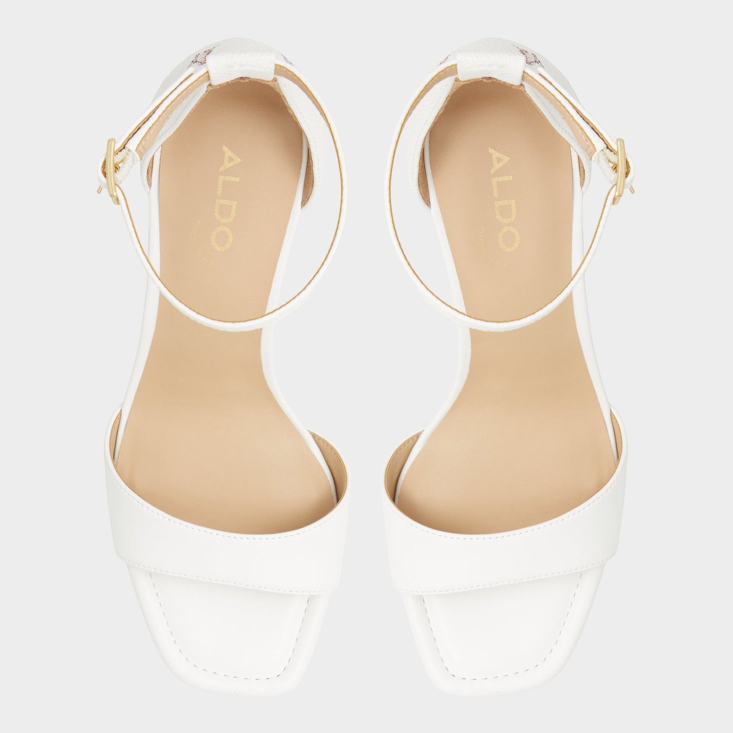 Enaegyn White Multi Women's Strappy sandals - Strappy heeled sandal, Block heel - White Multi