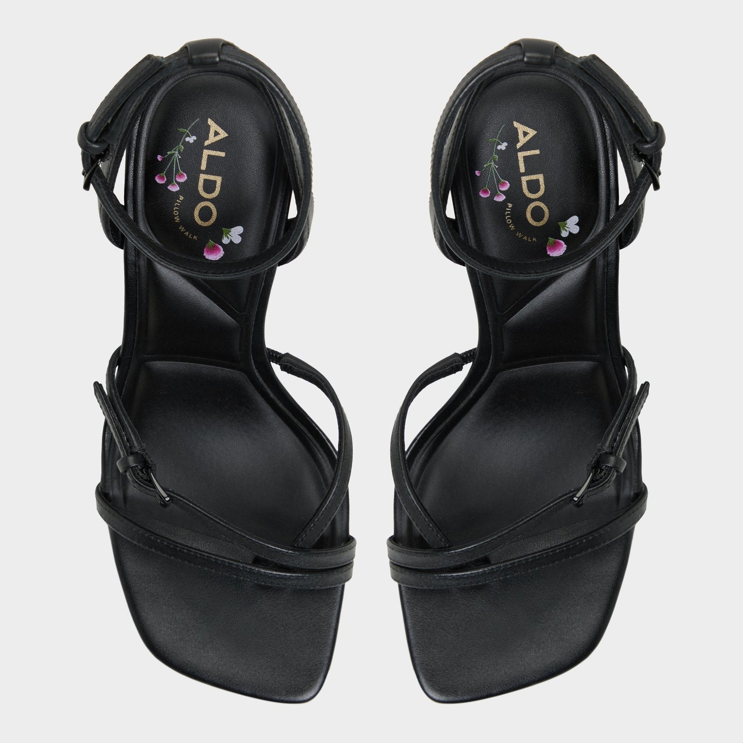 Conney Black Women's Heeled sandals - Strappy heeled sandal, Stiletto heel - Black