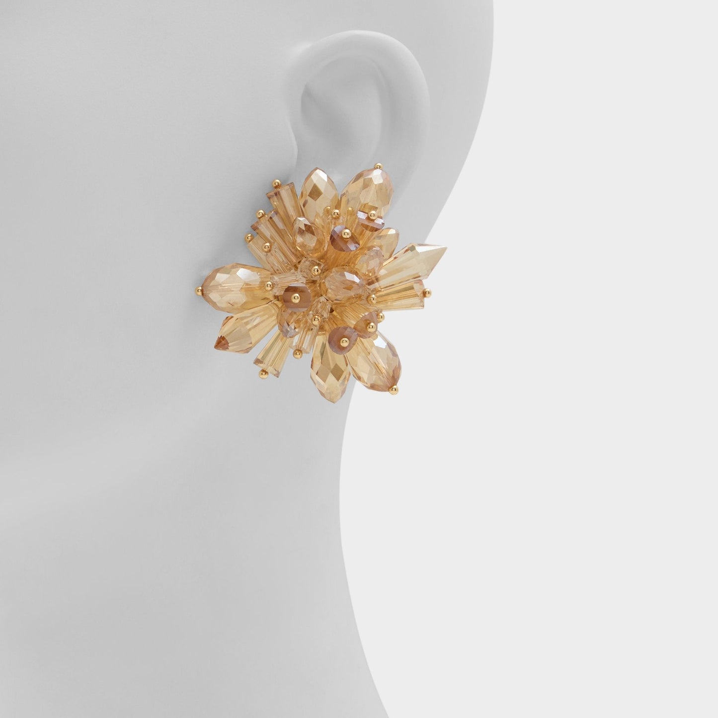 Glowria in Medium Beige - Statement earrings - Medium beige